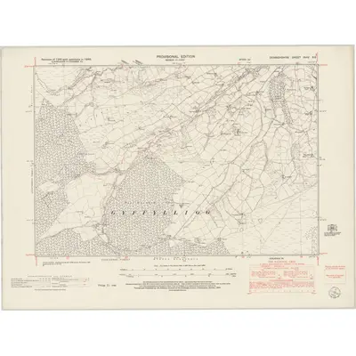 1949 Map of Denbighshire XVIII.SE, 1953 Print