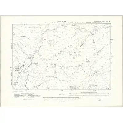 1910 Map of Denbighshire XVIII.SW, 1915 Print