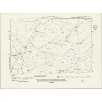 1910 Map of Denbighshire XVIII.SW, 1935 Print