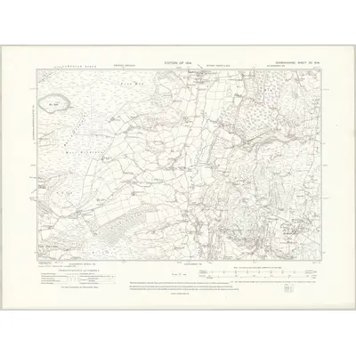 1910 Map of Denbighshire XX.NW, 1914 Print