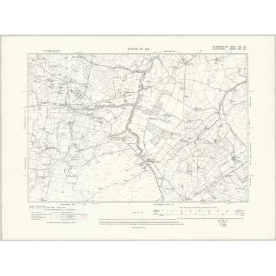 1910 Map of Denbighshire XX.SE, 1914 Print