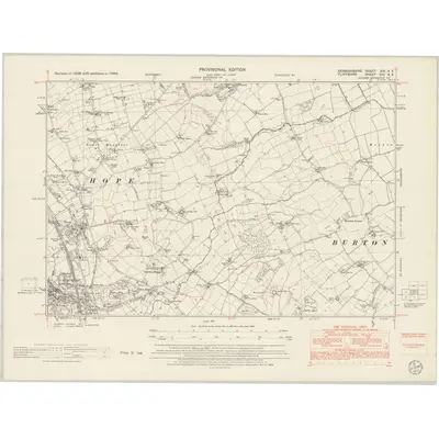 1949 Map of Denbighshire XXI.NE, 1954 Print