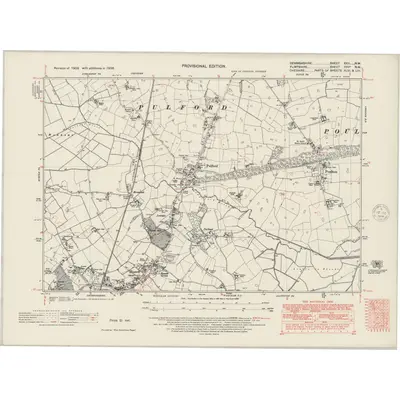1938 Map of Denbighshire XXII.NW, 1948 Print