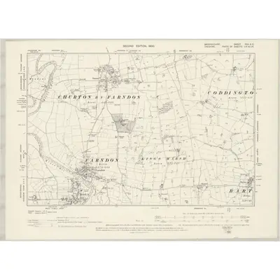 1887 Map of Denbighshire XXII.SE, 1900 Print