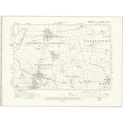 1910 Map of Denbighshire XXII.SE, 1914 Print