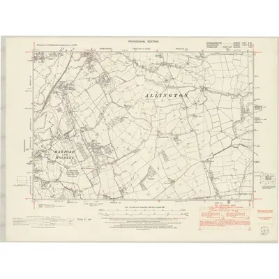 1949 Map of Denbighshire XXII.SW, 1954 Print