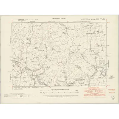 1949 Map of Denbighshire XXIII.NE, 1954 Print