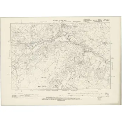 1899 Map of Denbighshire XXIII.NW, 1901 Print