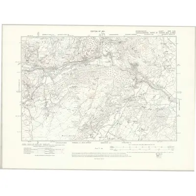 1910 Map of Denbighshire XXIII.NW, 1915 Print