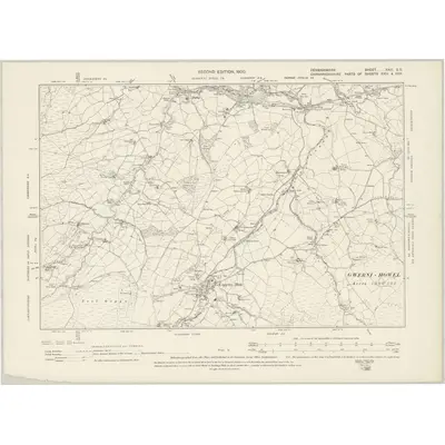 1899 Map of Denbighshire XXIII.SE, 1900 Print