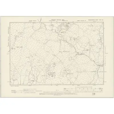 1898 Map of Denbighshire XXIV.NE, 1900 Print