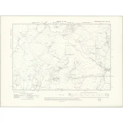 1910 Map of Denbighshire XXIV.NE, 1914 Print