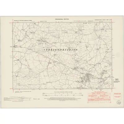 1949 Map of Denbighshire XXIV.SE, 1953 Print