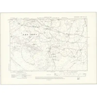 1910 Map of Denbighshire XXIV.SW, 1914 Print