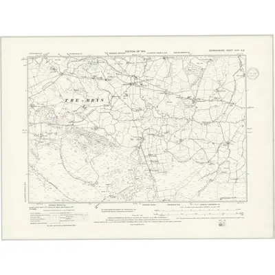 1910 Map of Denbighshire XXIV.SW, 1937 Print
