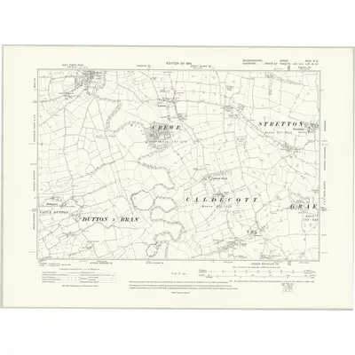 1909 Map of Denbighshire XXIX.NE, 1914 Print