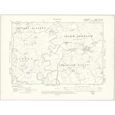 1909 Map of Denbighshire XXIX.SE, 1914 Print