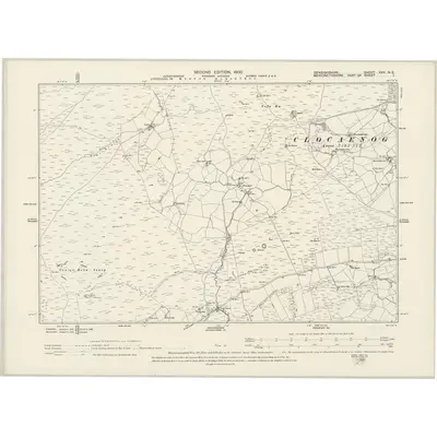 1899 Map of Denbighshire XXV.NE, 1900 Print