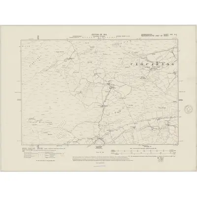 1910 Map of Denbighshire XXV.NE, 1948 Print