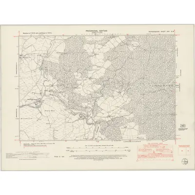 1949 Map of Denbighshire XXV.NW, 1953 Print