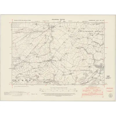 1949 Map of Denbighshire XXVI.NW, 1953 Print