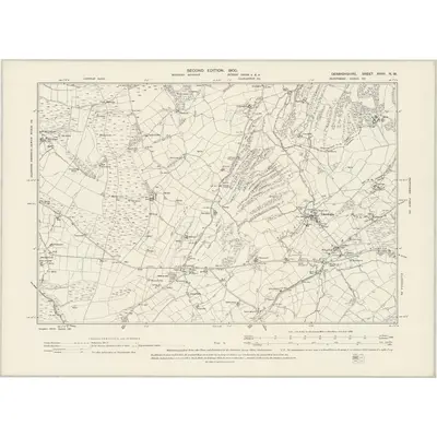 1898 Map of Denbighshire XXVII.NW, 1900 Print