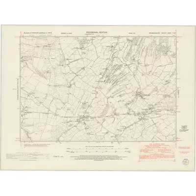 1949 Map of Denbighshire XXVII.NW, 1953 Print