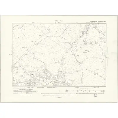 1910 Map of Denbighshire XXVII.SE, 1914 Print