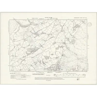1910 Map of Denbighshire XXVII.SW, 1937 Print