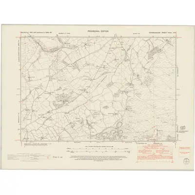 1948 Map of Denbighshire XXVII.SW, 1953 Print