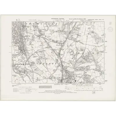 1938 Map of Denbighshire XXVIII.NE, 1944 Print