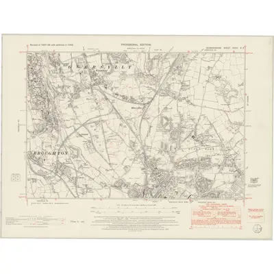 1949 Map of Denbighshire XXVIII.NE, 1954 Print