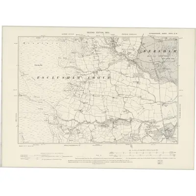 1898 Map of Denbighshire XXVIII.SW, 1900 Print