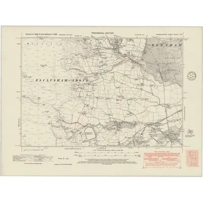 1938 Map of Denbighshire XXVIII.SW, 1948 Print