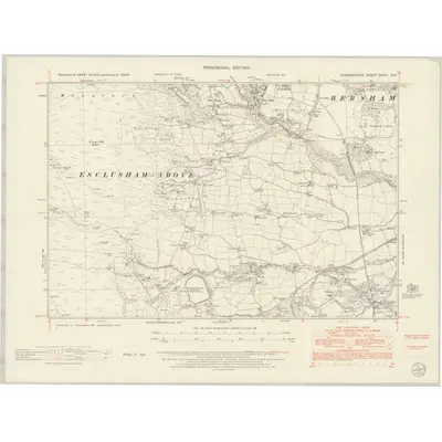 1949 Map of Denbighshire XXVIII.SW, 1954 Print