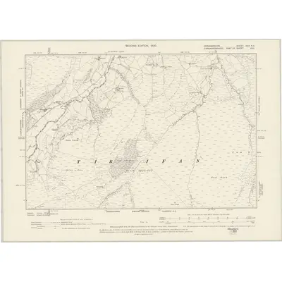 1899 Map of Denbighshire XXX.NE, 1900 Print
