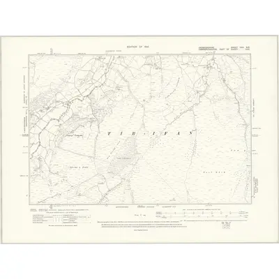 1910 Map of Denbighshire XXX.NE, 1914 Print
