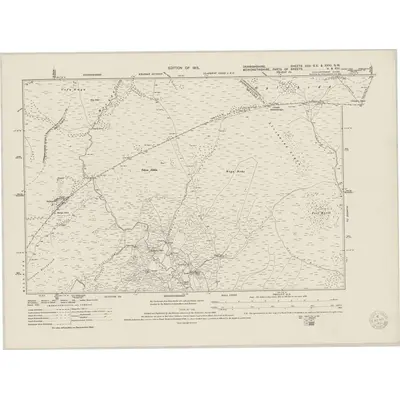 1910 Map of Denbighshire XXX.SE & XXXI.SW, 1950 Print