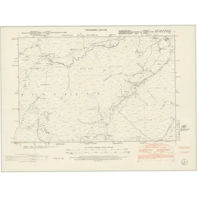 1949 Map of Denbighshire XXXA.SE & XXX.SW, 1954 Print