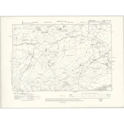 1910 Map of Denbighshire XXXI.NE, 1914 Print