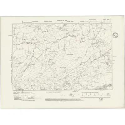 1910 Map of Denbighshire XXXI.NE, 1935 Print