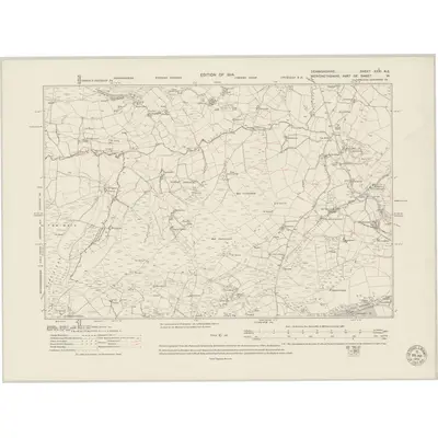 1910 Map of Denbighshire XXXI.NE, 1951 Print