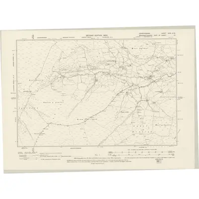 1899 Map of Denbighshire XXXI.NW, 1900 Print