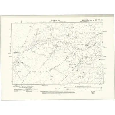 1910 Map of Denbighshire XXXI.NW, 1914 Print