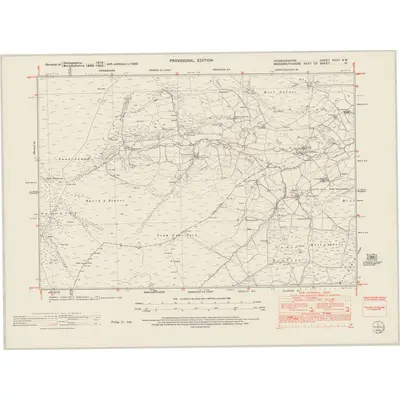 1949 Map of Denbighshire XXXI.NW, 1953 Print