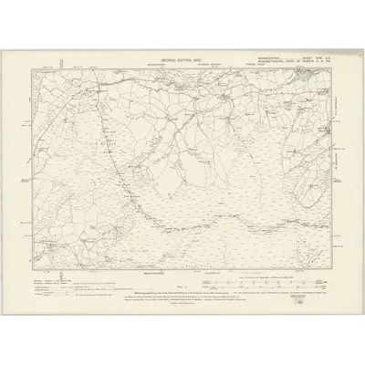 1899 Map of Denbighshire XXXI.SE, 1900 Print