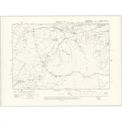 1910 Map of Denbighshire XXXI.SE, 1914 Print