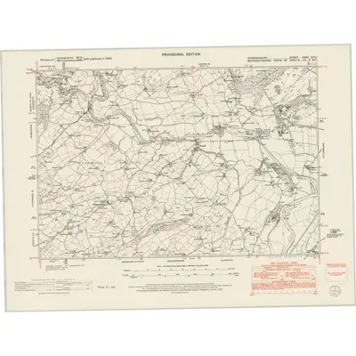 1949 Map of Denbighshire XXXII.SE, 1953 Print