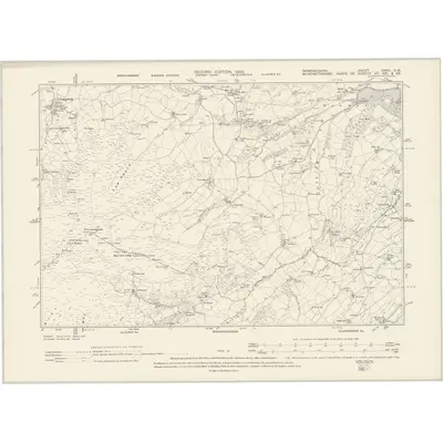 1899 Map of Denbighshire XXXII.SW, 1900 Print