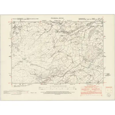 1949 Map of Denbighshire XXXII.SW, 1953 Print